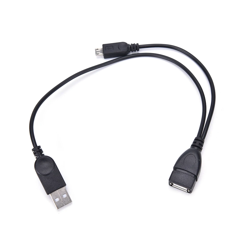 

USB Female To Micro USB Female/Male Host 20cm OTG Power Cable For Android Smartphone