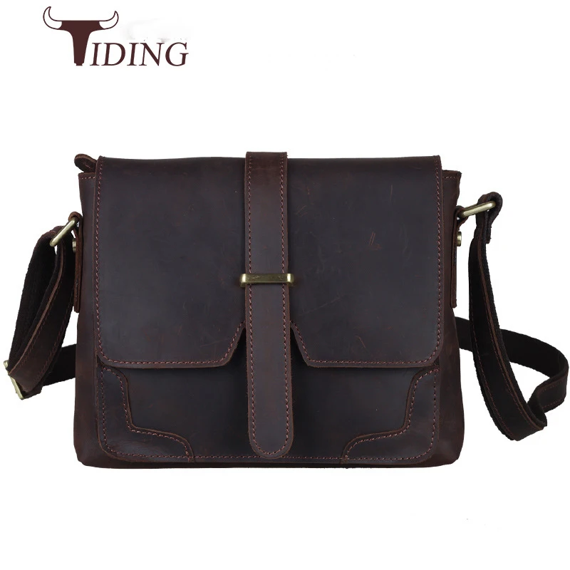 0 : Buy TIDING Designer Retro Genuine Leather Messenger Shoulder Bag for Women and ...