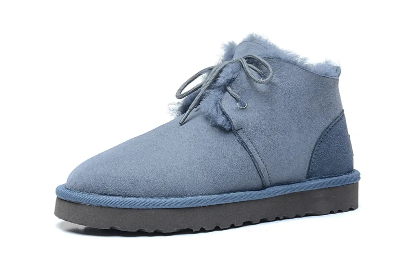 EXCARGO Womens Snow Boots Shoes Genuine Leather 2018 Wool Fur Woman Cotton Padded Shoes 35 43 Plus Size Couple Warm Snow Boots