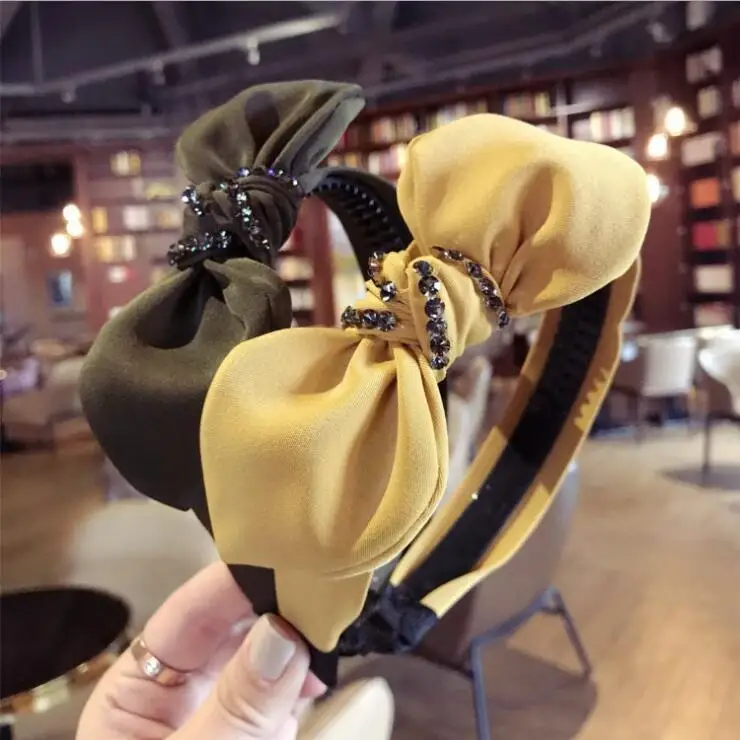 

Korea Boutique Hairband Diamond Rabbit Ears Headband Women Girls Hair Head Hoop Bands Accessories For Women Hairbands Scrunchy