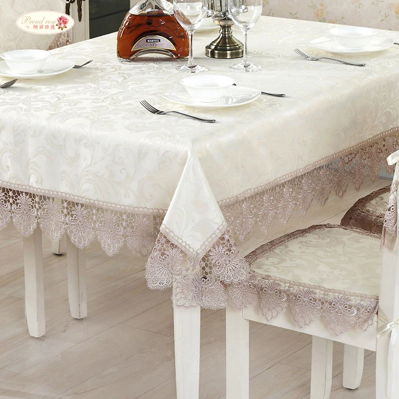 

Proud Rose Lace Waterproof Table Cloth Table Cover Chair Cover Oilproof Table Cloth Rectangular Tea Table Cloth Chair Cushion