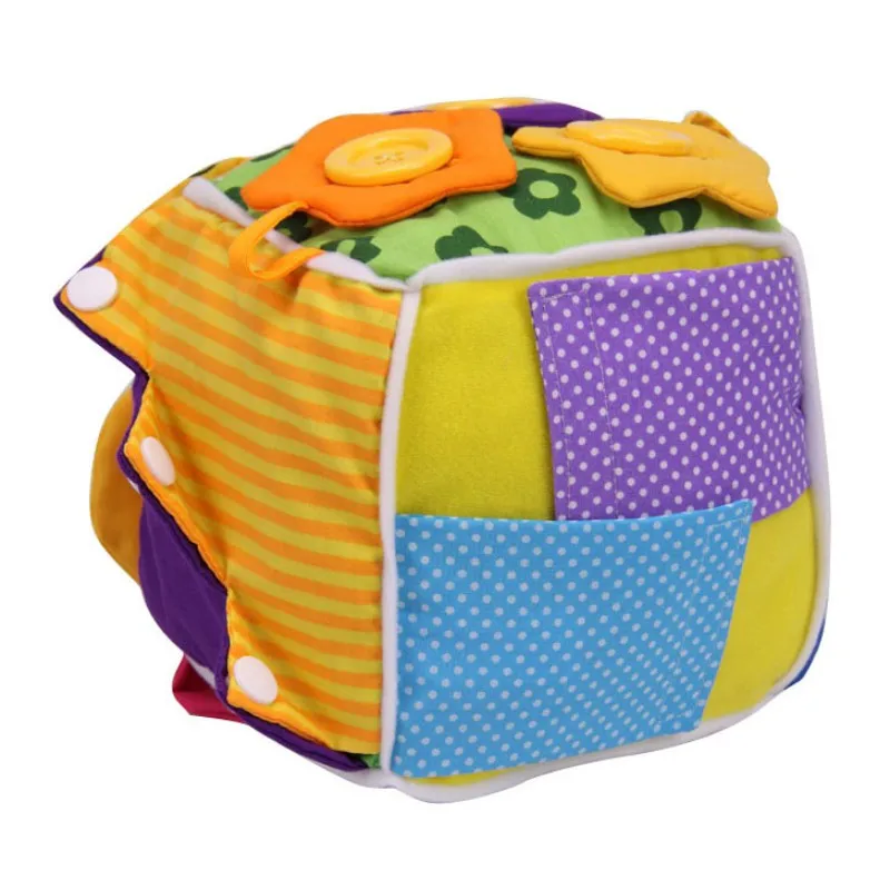 Very best Baby Early Educational Toy Baby Learning Montessori Toy Cloth Learn To Dress Cube Stuffed Rattle Ed