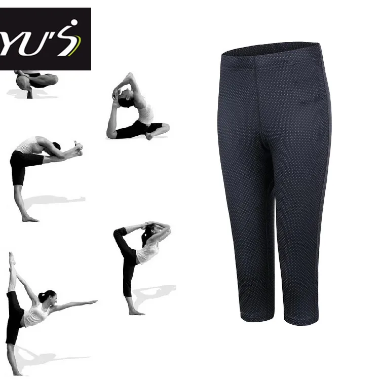 

Free shipping!!! High elastic force women's yoga pants sports running cropped pants leggings
