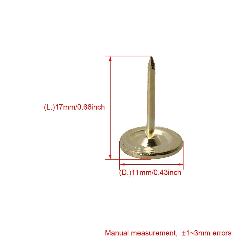 11x11 мм золотые чертежные штифты толкающие тачки для большого пальца офисный домашний плакат noteboard Thumb Indoor Decoration Tacks Упаковка из 100