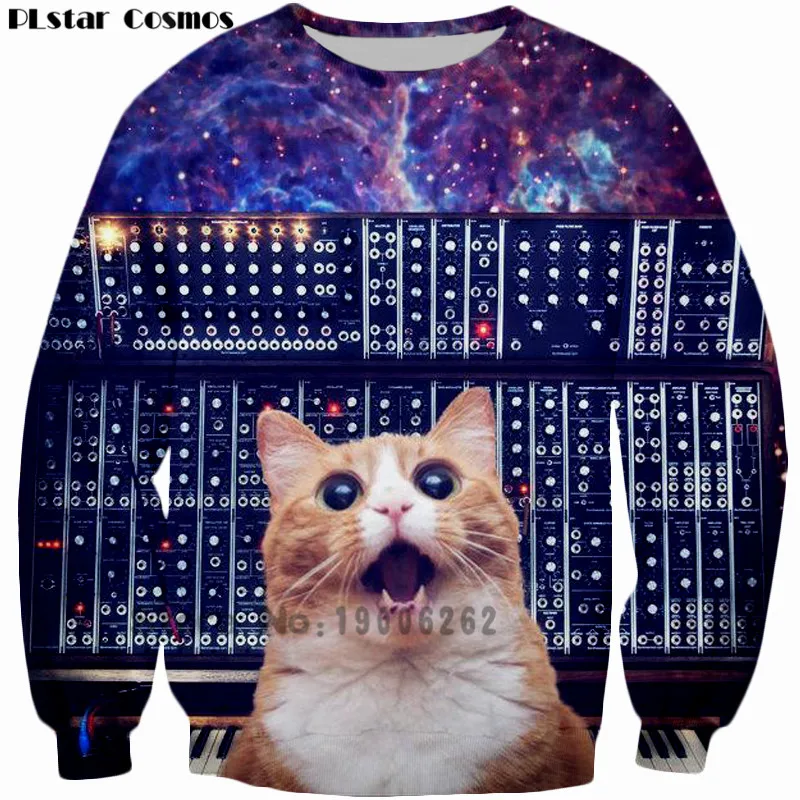 Мужские/wo мужские Galaxy cat 3d напечатаны забавные лазерные худи с кошкой пуловер с длинными рукавами уличная Мужская/wo Мужская толстовка плюс размер 4XL 5XL
