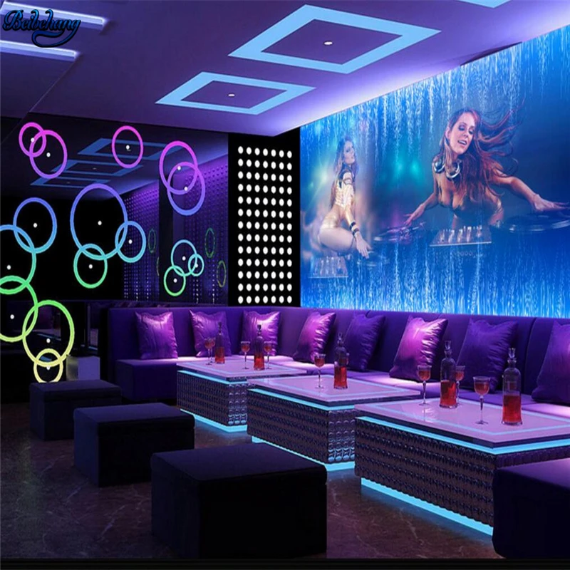 beibehang Large custom wallpaper dynamic rock music carnival bar KTV