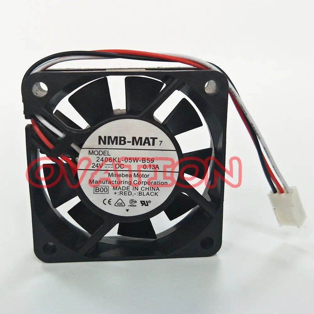 

PC Computer Case Fan Heatsink Cooler For NMB 2406KL-05W-B59 DC 24V 0.13A 60*60*15MM 3-Pin cooling fans