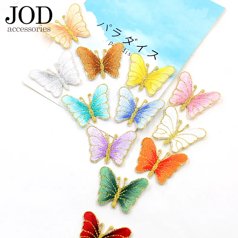 JOD Утюг на вышитой одежде с бабочкой нашивка Стрекоза Ткань аппликация глажка аппликации для одежды наклейки для шитья