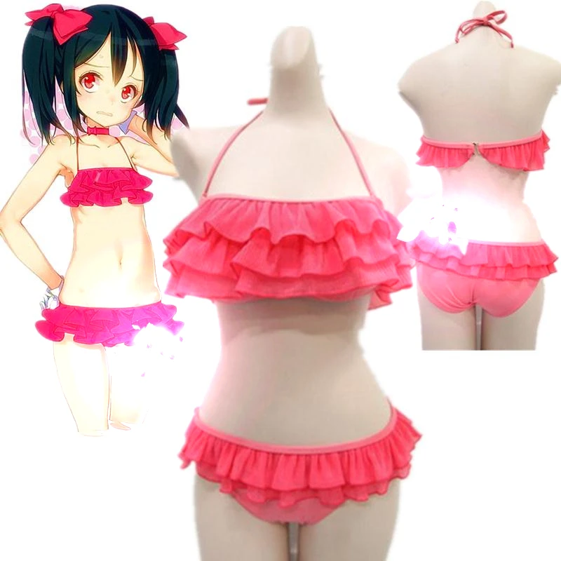 Love Live! Купальник бикини Yazawa Nico LOVE многоцветный костюм для косплея Niconiconi ~|cosplay