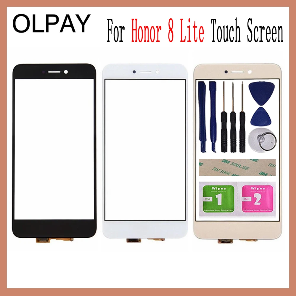 

OLPAY 5.2" Touch Screen For HuaWei Honor 8 Lite Touch Screen Digitizer Panel Front Glass Lens Sensor Tools Adhesive+Wipes