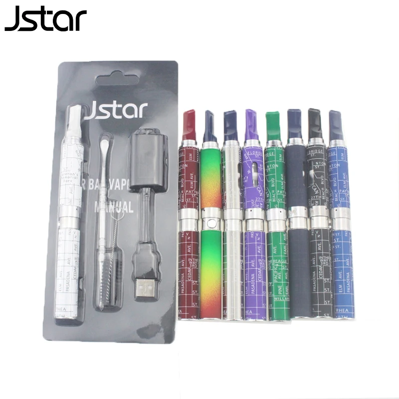 2 шт./лот Jstar сноп Starter Kit блистерная упаковка электронных сигарет испаритель наборы собака клон синий распылитель для сухой травы воск