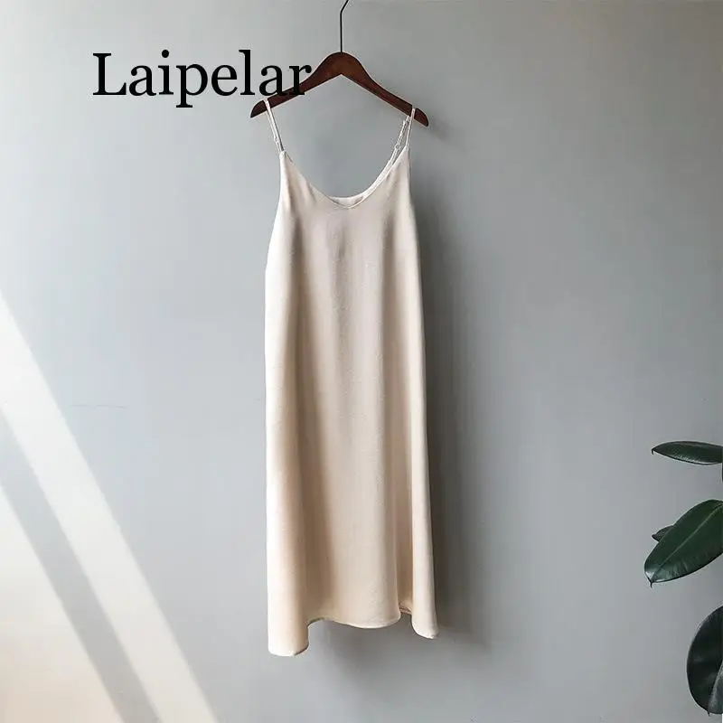 Laipelar Весна 2019 женское платье на бретельках Повседневная атласная сексуальная
