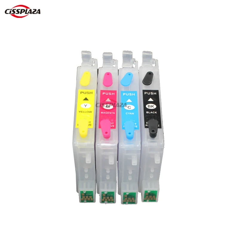 

CISSPLAZA compatible For EPSON RX425 r245 R240 RX420 RX520 refillable ink cartridge T0551 T0552 T0553 T0554