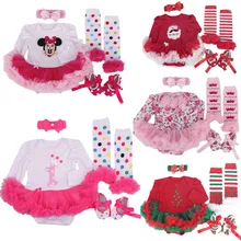 2018new для маленьких девочек Рождественская одежда Детские наборы одежды с длинным рукавом детский комбинезон платье спортивный костюм, Vestidos, комплект детской одежды костюмы для вечеринки в честь Дня Рождения