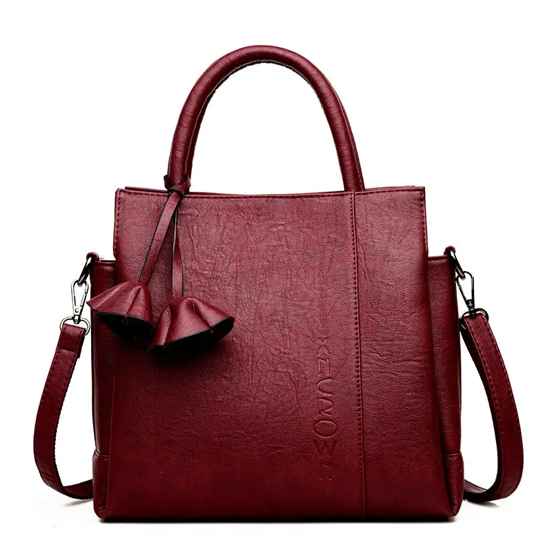 

3-layer Women Casual Tote Bag Female Handbag Large Big Shoulder Bags for Women 2019 Ladies Vintage Genuine Leather Crossbody Bag