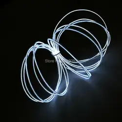 3 м 2.3 мм Неоновый свет белый Танцевальная вечеринка Декор свет Neon светодиодные лампы Гибкая EL Провода Веревка Tube Водонепроницаемый