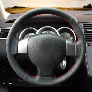 

Puou Black Artificial Leather Car Steering Wheel Cover for Nissan Tiida 2004-2010 Sylphy 2006-2011 Versa 2007-2011 Versa Note Fr