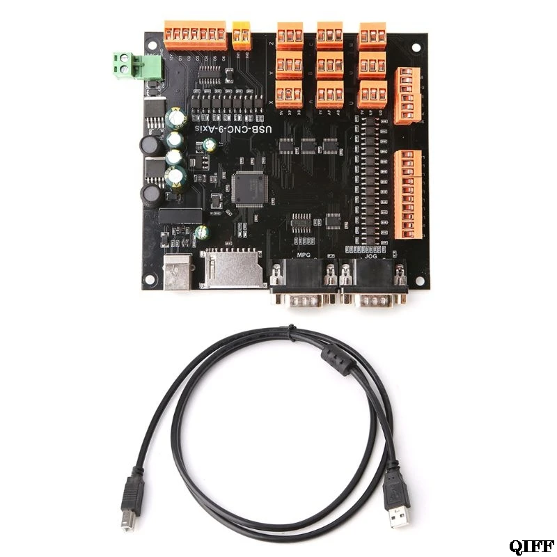 

USB 9 Axis 100KHz CNC Stepper Motor Controller Breakout Board with MPG Interface For Engraving Machine Jun17