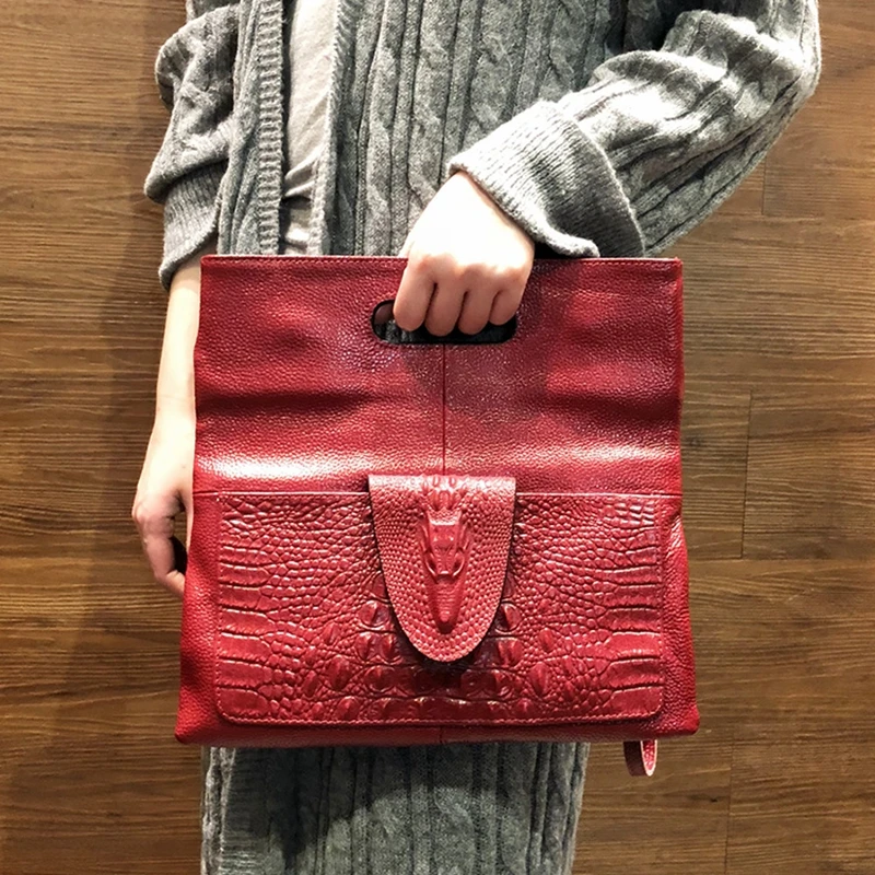 DOYUTG المرأة المغلف حقائب يد التمساح رئيس يوم مخلب سيدة جلد البقر الحقيقي حقيبة كتف Crossbody المحافظ حقيبة زفاف A227