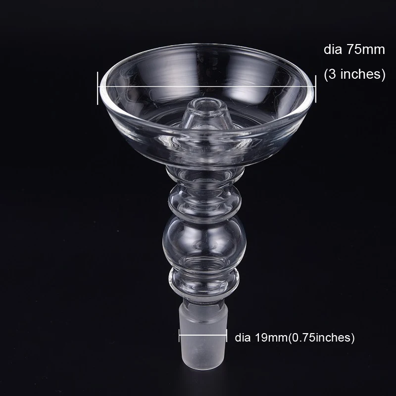 online 1 pc dia19mm conector macho grande tigela de vidro hookah shisha tigela tabaco EUA tanque bacia do cachimbo de água hookah narguilé aksesuarlar tobacoo