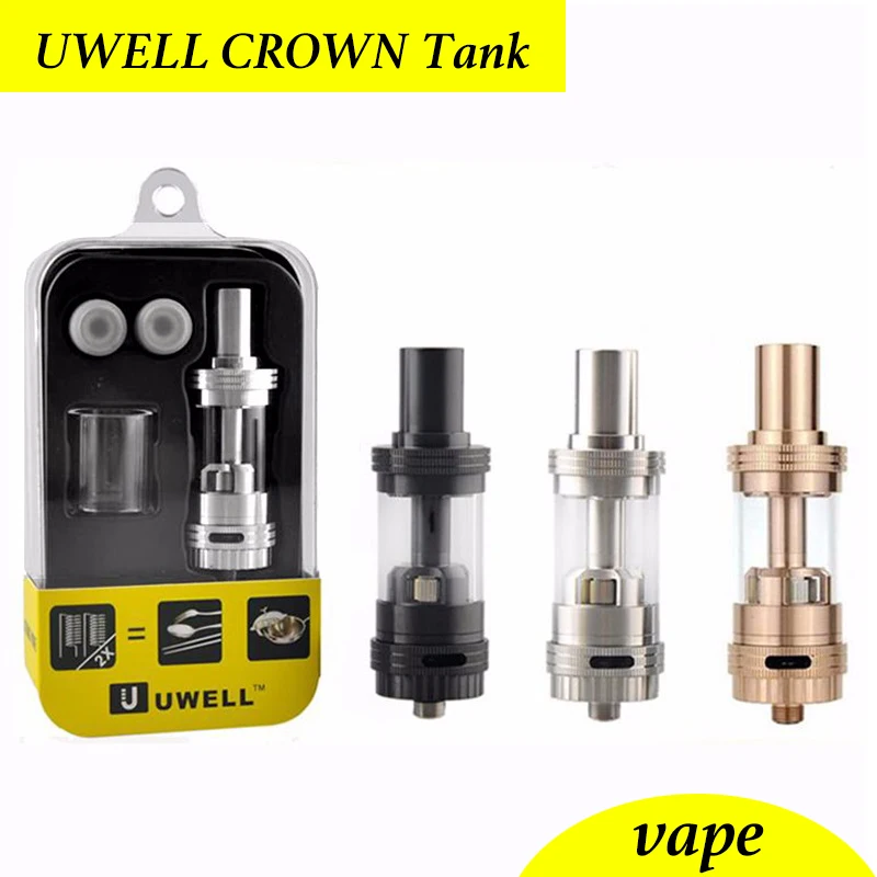 Uwell Crown Tank electronic cigarette atomizer vaporizer clearomizer RTA RBA Temperature control Duall coils 0 2ohm