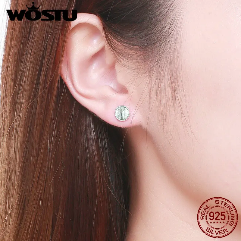 WOSTU Новая мода серебро 925 пробы Мартовские капельки белые серьги гвоздики для