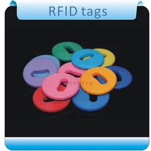 100 шт. с отверстием Водонепроницаемый высокой температуры ISO14443 13,56 МГц IC бирка для белья/RFID этикетки для белья