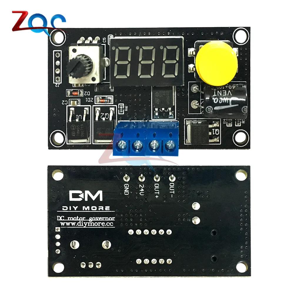 DC 6-30V 8A Motor PWM Speed Controller Display Switch LCD Thermometer Hygrometer 
