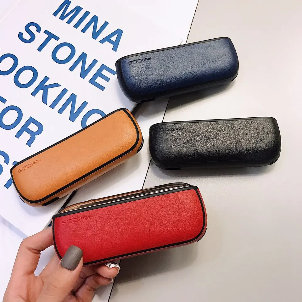 

High Quality PU E-cigarette Colorful Case For IQOS 3.0 ECigarette Protective Cover Carrying Case IQOS New lacquer Red black case