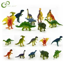 12 unids/lote dinosaurios modelo animales regalos niños juguetes aficiones niños Mini pequeño de plástico Dinosaurus cifras GYH