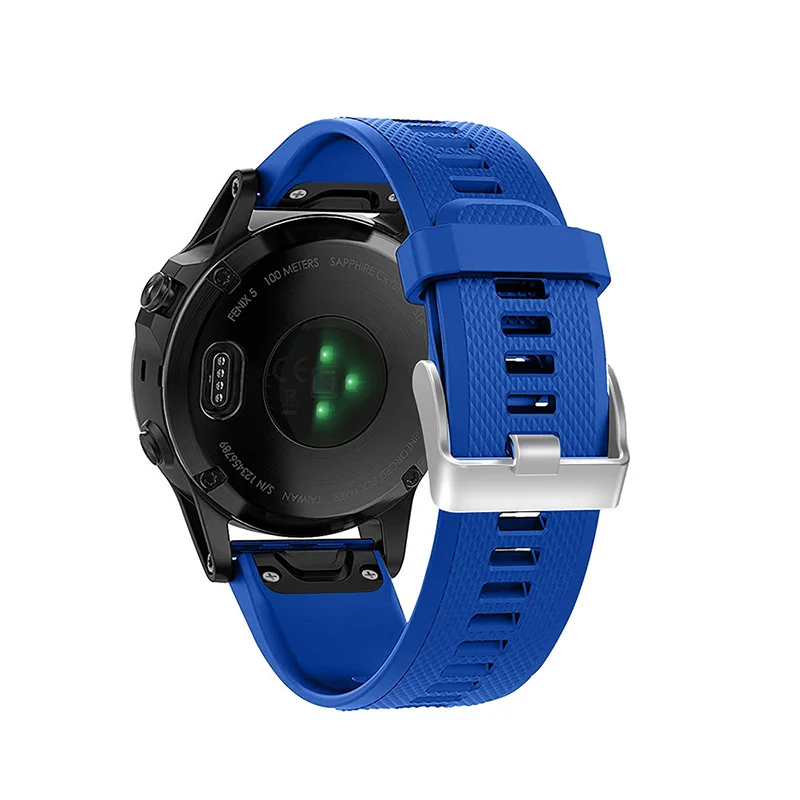 Силикон легкое подходит часы ремешок на запястье для наручных gps-часов Garmin Fenix 5x, 5 plus S60 935 Smart Watch Sport gps наручный ремешок для часов с ремешком - Цвет: Lake Blue
