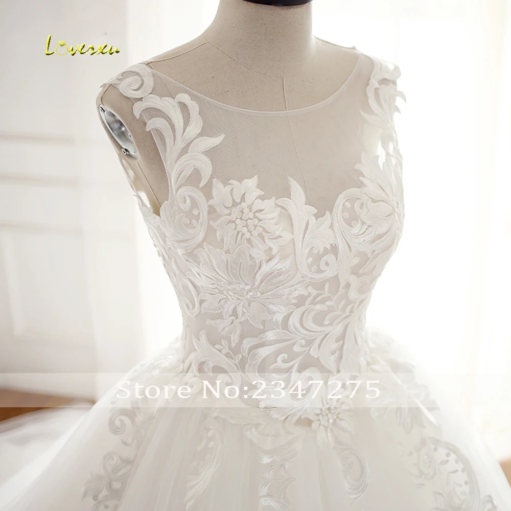 Свадебное платье Loverxu Vestido De Noiva с глубоким вырезом трапециевидной формы открытой