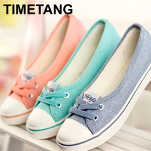 Frauen Schuhe Ballett Wohnungen Faulenzer Beiläufiger Breathable Frauen Wohnungen Slip On Fashion 2016 Leinwand Wohnungen Schuhe Frauen Niedrigen Flacher Mund