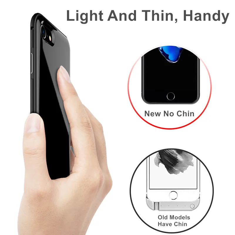 For Iphone 7 Plus Battery Case Metal Shell 4000 Mah Power Charger Cover Smart For Iphone 7 Plus Battery Case 5.5 Inch 7Plus (4)