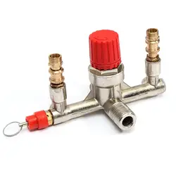 Двойной выход давления клапан воздушный компрессор трубка давления крепеж для регулятора части 155x88x85 мм
