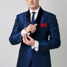 Воротник-шаль Буле моды Для мужчин костюмы офис Бизнес формальный Терно Slim Fit Masculino на заказ(куртка+ брюки+ жилет+ галстук+ платок