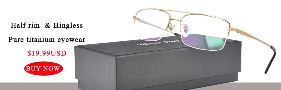Magic Jing металлические очки для коррекции зрения в оправе с ацетатные дужки для очков очки для мужчин 2292