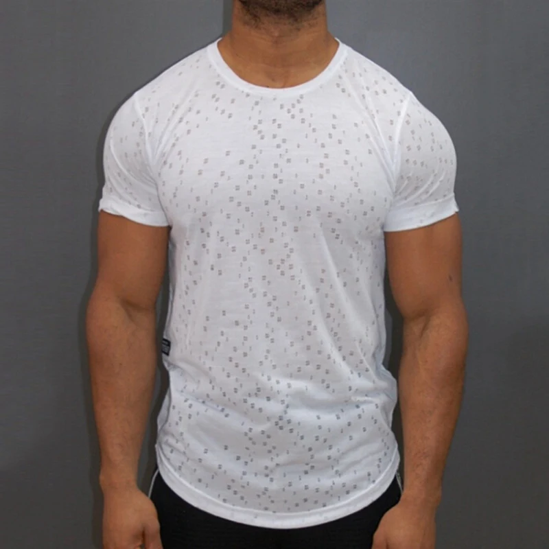 2018 New Short Sleeve Cotton Summer Basketball Jerseys Ripped Mens T