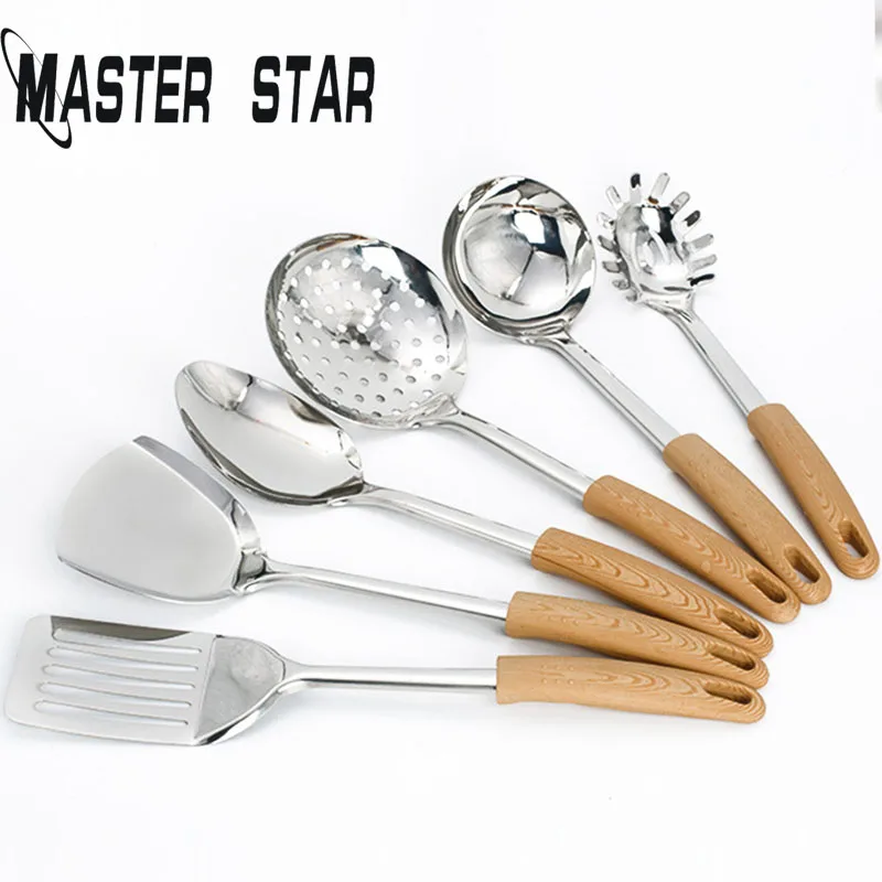 

Master Star Stainless Steel Kitchen Tool Set 7 Piece Set Cooking Slotted Tools With Soup Spoon Missing Shovel Noodles Strainer