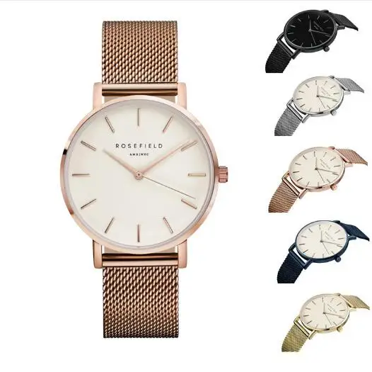

2019 Hot Fashion Stainless Steel Rose Gold & Silver Wrist Wtach Luxury Women Rhinestone Watches Quartz Watch Relogio Feminino
