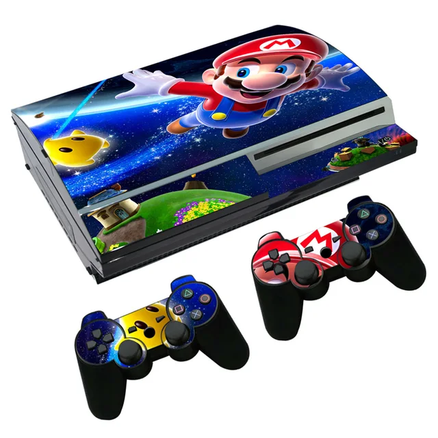 Best Price For Super Mario Skin Sticker Decal for PS3 Fat PlayStation 3 Console and Controllers For PS3 Skins Sticker Vinyl