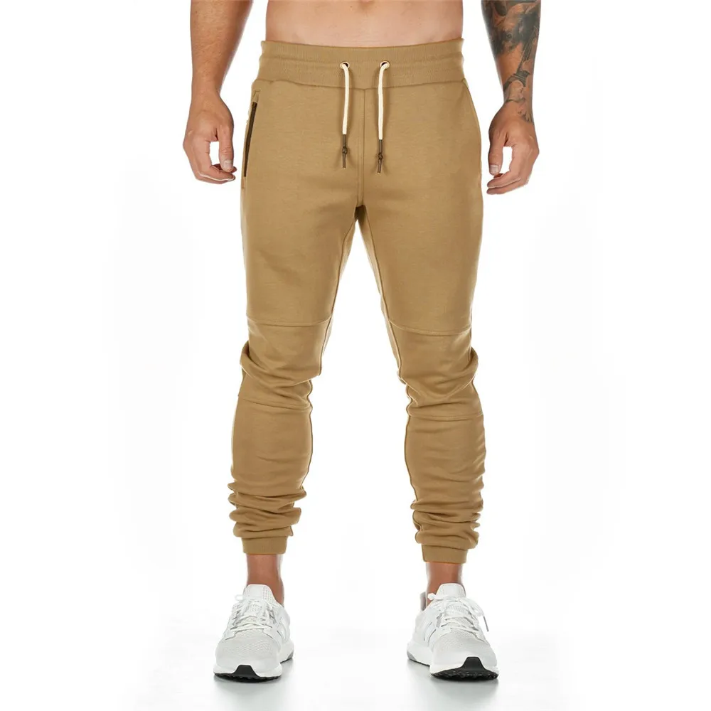 New Joggers Sweatpants Men Casual Pants Solid Colour Gym Fitness ...