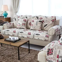 

1 PCS British Style Sofa Cover Printing Soft Modern Slip Resistant Sofa Slipcover Seat Couch Cover for Home Decoration