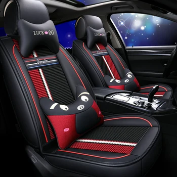 

5 Seat Car Seat Cover Front Rear Car Seat Cushion Cover For All Model Leather Custom Car Styling Accessories