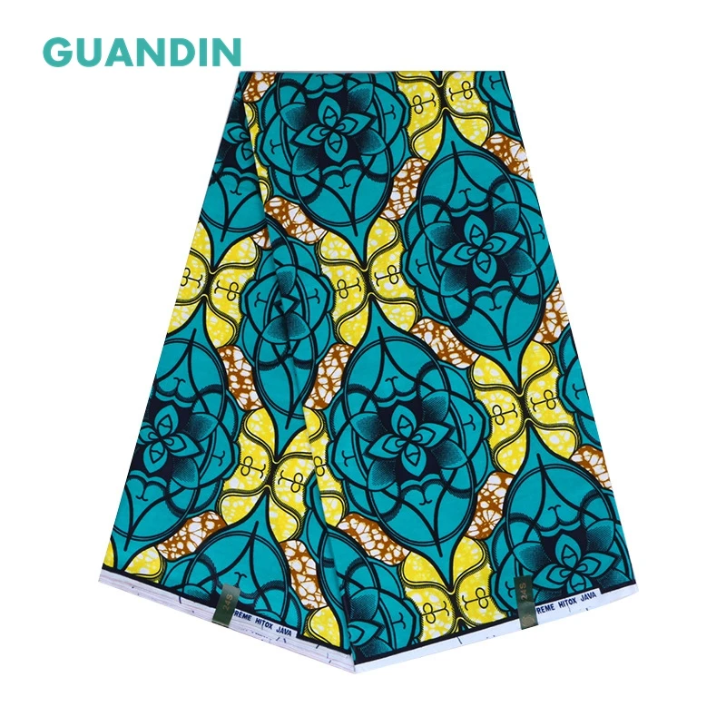 

GUANDIN,Hollandais Guaranteed Real Dutch Wax High Quality Ankara African Wax Print Fabric 6yards African Ankara Fabric For Dress