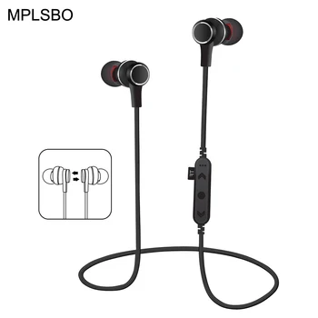 

MPLSBO Wireless Earphones Bluetooth Earphone Stereo Music Headphones with Mic Support SD Card Noise Cancelling Metal Headset