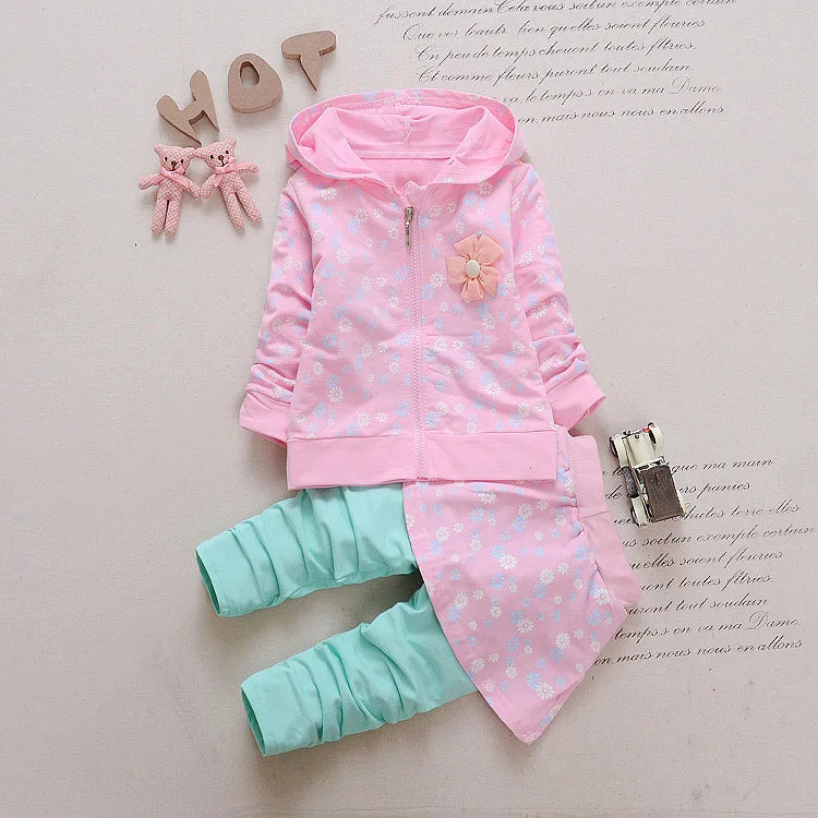 ملابس الأطفال 2019 الخريف الشتاء الفتيات الملابس سترة + بانت 2 قطعة الزي الاطفال ملابس رياضية دعوى للفتيات مجموعة ملابس