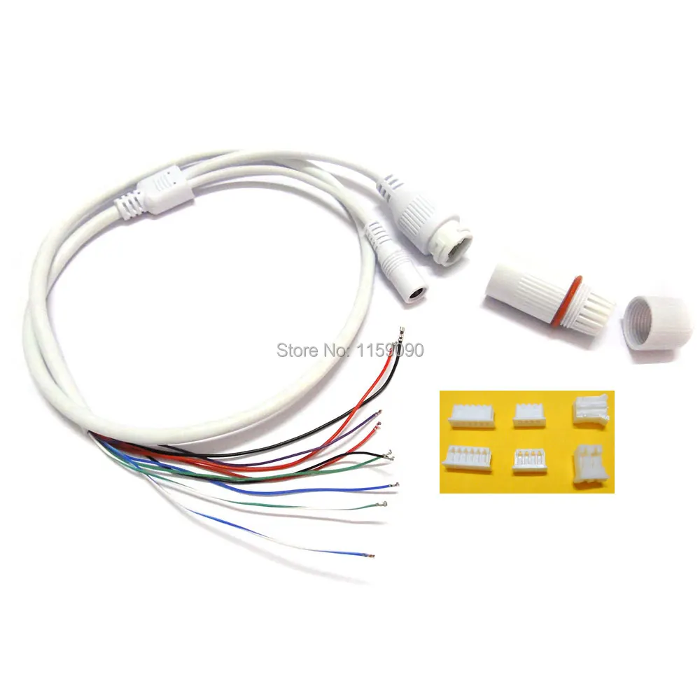 10pcs Rj45 Female & Dc Male Connectors Weatherpoof Video Power Cable ...