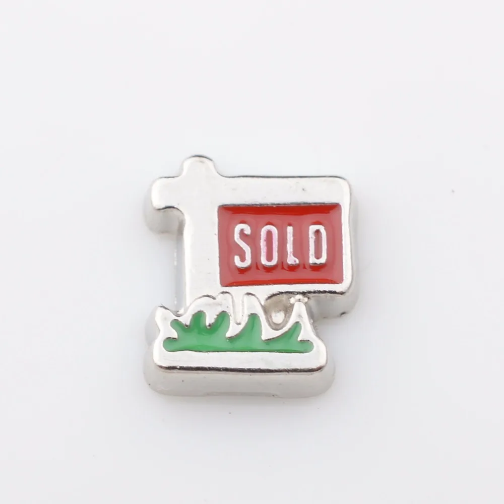 

"SOLD" SIGN, Floating charms,Fit floating charm lockets, FC0416