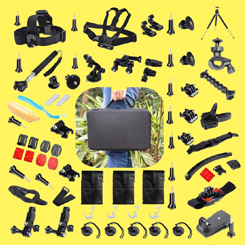 56 in 1 Gopro Accessories Kit Set For Gopro Hero 4 3 3+ 2 1 Sport